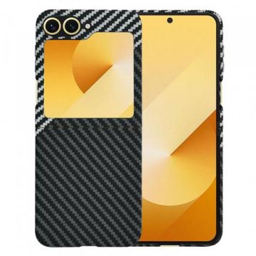 Husa Techsuit Carbonite FiberShell pentru Samsung Galaxy Z Flip6 F741, Gri