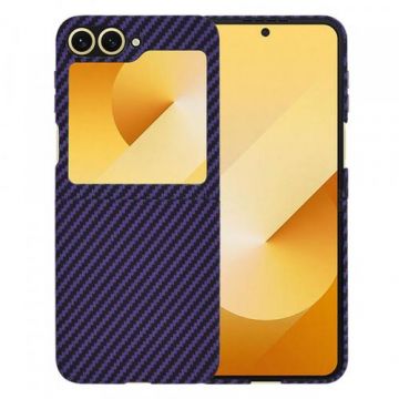 Husa Techsuit Carbonite FiberShell pentru Samsung Galaxy Z Flip6 F741, Mov