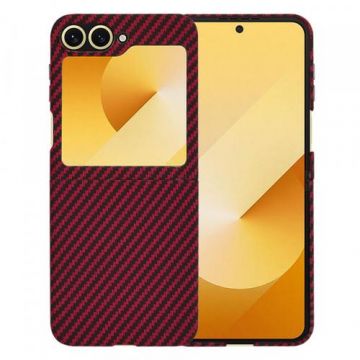 Husa Techsuit Carbonite FiberShell pentru Samsung Galaxy Z Flip6 F741, Rosie