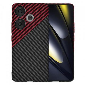 Husa Techsuit Carbonite FiberShell Vortex pentru Poco F6, Rosu