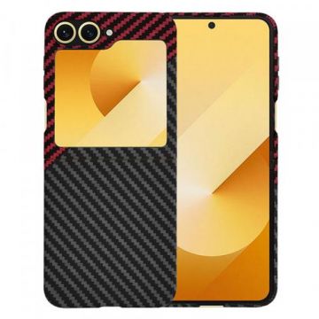 Husa Techsuit Carbonite FiberShell Vortex pentru Samsung Galaxy Z Flip6 F741, Rosie