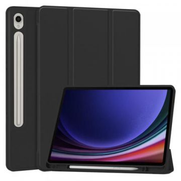 Husa Techsuit Flex Trifold pentru Samsung Galaxy Tab S10 FE / Tab S9 FE / Tab S9 (Negru)