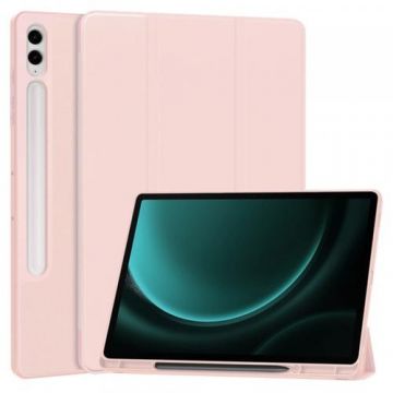 Husa Techsuit Flex Trifold pentru Samsung Galaxy Tab S10+ / Tab S9 FE+ / Tab S9+ (Roz)