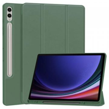 Husa Techsuit Flex Trifold pentru Samsung Galaxy Tab S10+ / Tab S9 FE+ / Tab S9+ (Verde)