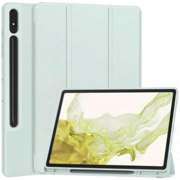 Husa Techsuit Flex Trifold pentru Samsung Galaxy Tab S8+ / Tab S7+ (Albastru)