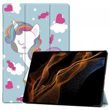 Husa Techsuit FoldPro Unicorn pentru Samsung Galaxy Tab S10 Ultra / Tab S9 Ultra / Tab S8 Ultra (Multicolor)