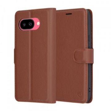 Husa Techsuit Leather Folio pentru Google Pixel 9a, Maro