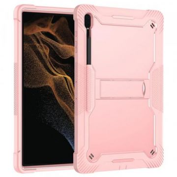 Husa Techsuit Rugged TabShell pentru Samsung Galaxy Tab S10 Ultra / Tab S9 Ultra / Tab S8 Ultra (Roz)
