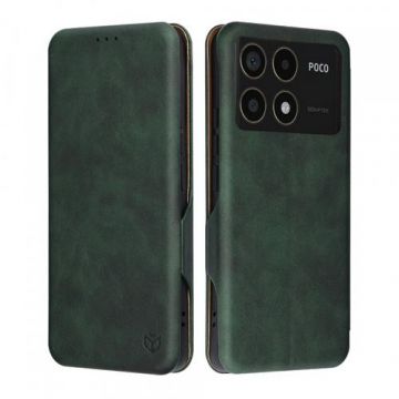 Husa Techsuit Safe Wallet Plus pentru Poco F6 Pro, Verde