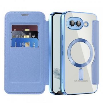 Husa Techsuit SmartMag Book MagSafe pentru Google Pixel 9a, Albastru