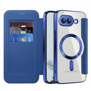 Husa Techsuit SmartMag Book MagSafe pentru Google Pixel 9a,  Albastru