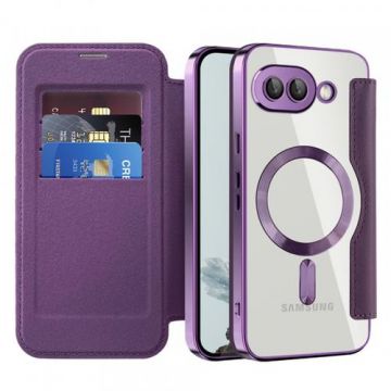 Husa Techsuit SmartMag Book MagSafe pentru Google Pixel 9a, Mov