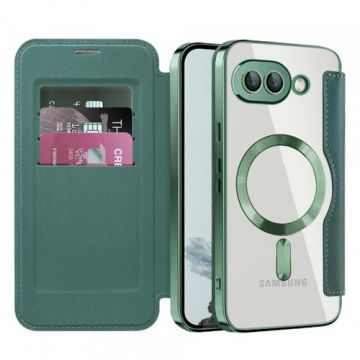 Husa Techsuit SmartMag Book MagSafe pentru Google Pixel 9a, Verde