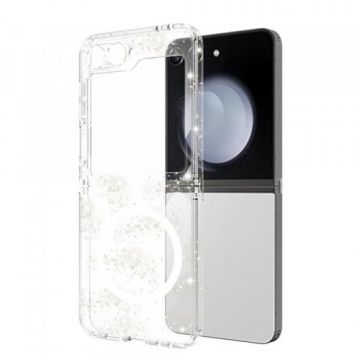 Husa Techsuit SparkleSkin MagSafe pentru Samsung Galaxy Z Flip5 F731, Transparenta