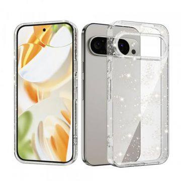 Husa Techsuit SparkleSkin pentru Google Pixel 9 Pro, Transparenta