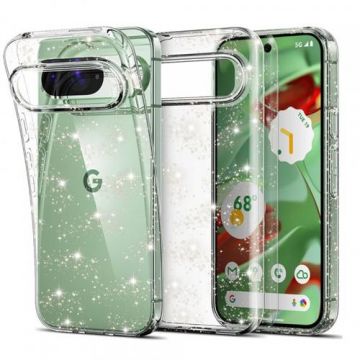 Husa Techsuit SparkleSkin pentru Google Pixel 9, Transparenta