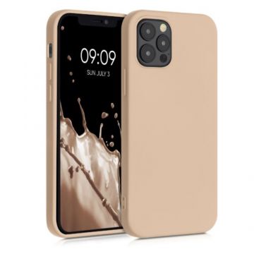 Husa pentru Apple iPhone 12/iPhone 12 Pro, Silicon, Crem, 53844.10