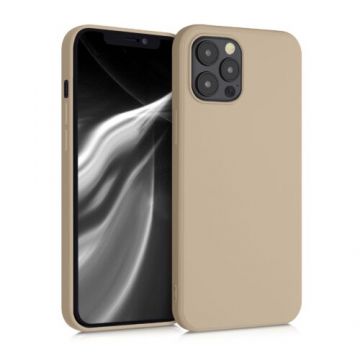 Husa pentru Apple iPhone 12 Pro Max, Silicon, Crem, 52714.10