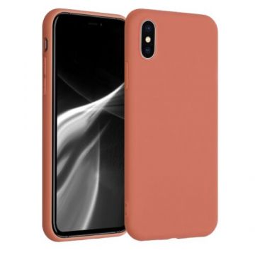 Husa pentru Apple iPhone X/iPhone XS, Silicon, Portocaliu, 42492.215