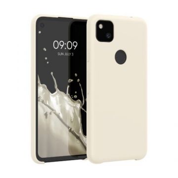 Husa pentru Google Pixel 4a, Silicon, Crem, 52549.204