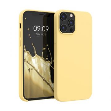 Husa pentru iPhone 12 Pro Max, Silicon, Galben, 52644.216