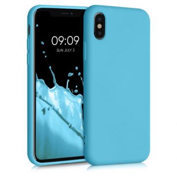 Husa pentru iPhone X/iPhone XS, Silicon, Albastru, 49982.223