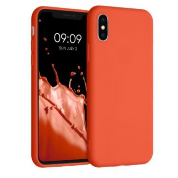 Husa pentru iPhone X/iPhone XS, Silicon, Rosu, 42492.218