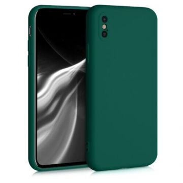 Husa pentru iPhone X/iPhone XS, Silicon, Verde, 49982.184