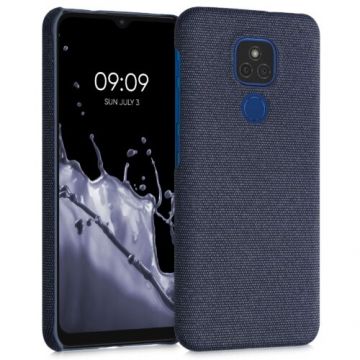 Husa pentru Motorola Moto G9 Play/Moto E7 Plus, Textil, Albastru, 55758.17