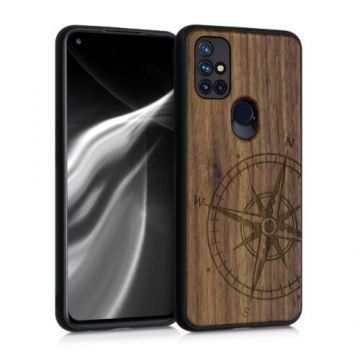 Husa pentru OnePlus Nord N10 5G, Lemn, Maro, 54718.01