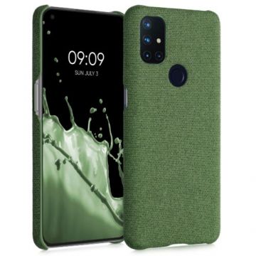 Husa pentru OnePlus Nord N10 5G, Textil, Verde, 55761.07