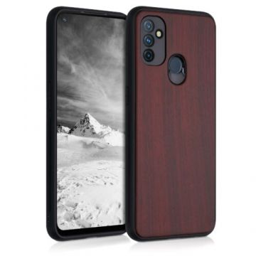 Husa pentru OnePlus Nord N100, Lemn, Rosu, 54719.20