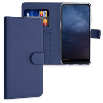 Husa pentru Samsung Galaxy Xcover Pro, Piele ecologica, Albastru, 53153.17