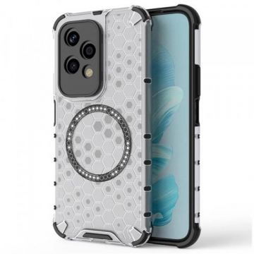Husa MagSafe pentru Honor 200 Lite, Techsuit, HoneyComb Shield, Alba