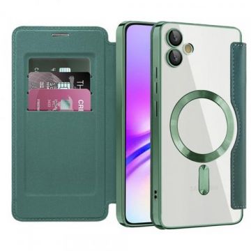 Husa MagSafe pentru Samsung Galaxy A05 A055 Techsuit SmartMag Book (Verde)
