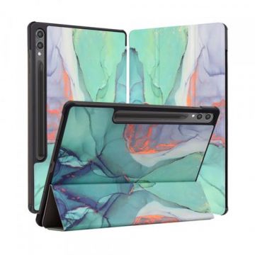 Husa pentru Samsung Galaxy Tab S10+ / Tab S9 FE+ / Tab S9+ Techsuit FoldPro Green Time (Multicolor)