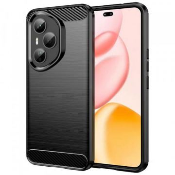 Husa Techsuit Carbon pentru Honor 400 Pro, Neagra