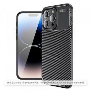 Husa Techsuit CarbonFiber pentru Apple iPhone 17 Pro Max, Neagra