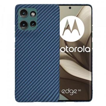 Husa Techsuit Carbonite FiberShell pentru Motorola Edge 50, Turcoaz