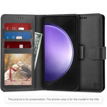 Husa Techsuit Diary Book pentru Apple iPhone 17 Pro Max, Neagra