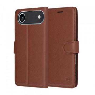 Husa Techsuit Leather Folio pentru Apple iPhone 17 Air, Maro
