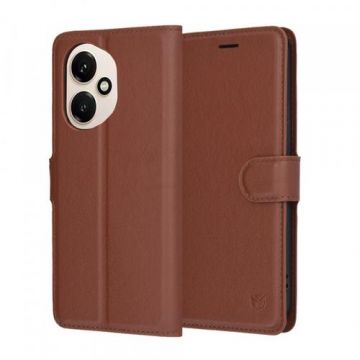 Husa Techsuit Leather Folio pentru Honor 400, Maro