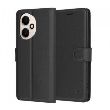 Husa Techsuit Leather Folio pentru Honor 400, Neagra