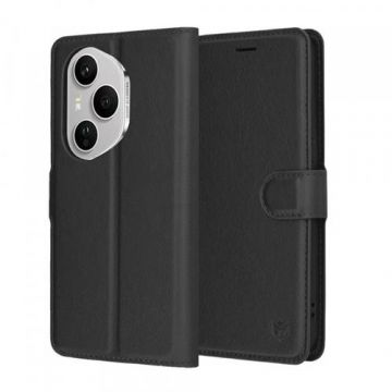 Husa Techsuit Leather Folio pentru Honor 400 Pro, Neagra
