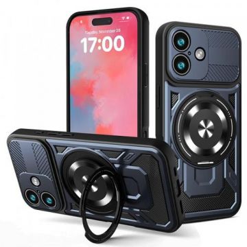 Husa Techsuit RuggedCam pentru Apple iPhone 17, Albastru