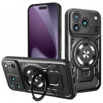Husa Techsuit RuggedCam pentru Apple iPhone 17 Pro, Neagra