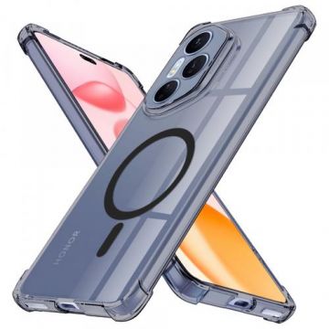 Husa Techsuit Shockproof Clear MagSafe pentru Honor 400 Pro, Neagra