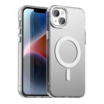 Husa MagSafe pentru Apple iPhone 13, Techsuit, CandyCase, Alba