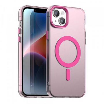 Husa MagSafe pentru Apple iPhone 13, Techsuit, CandyCase, Roz