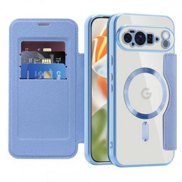 Husa MagSafe pentru Google Pixel 10 Pro XL, Techsuit, SmartMag Book (Albastru)